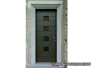 Aluminium and wood entry door - Exterior aluminium and wood entry door _ CARMINATI SERRAMENTI