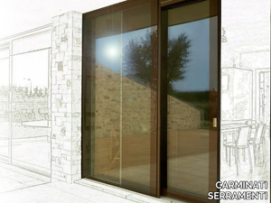 VITRUM DOUBLE - Lift and slide wood and glass patio door _ CARMINATI SERRAMENTI