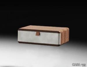 PARADIGMA - Rectangular wooden bedside table with drawers _ CASA +39