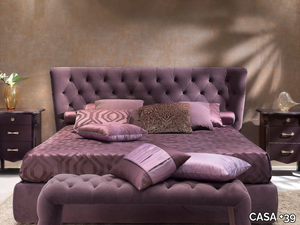 CITY - Upholstered fabric double bed with tufted headboard _ CASA +39