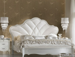 GIULIETTA - Wooden double bed with upholstered headboard _ CASA +39