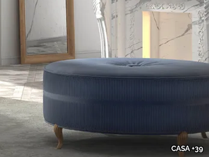 PRESTIGE 2 - Upholstered round fabric pouf _ CASA +39