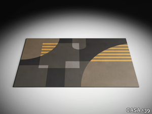 ILLUSION BLACK - Rectangular fabric rug with geometric shapes _ CASA +39