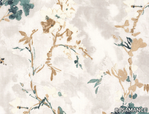 CERISIERS - Washable linen fabric with floral pattern _ CASAMANCE