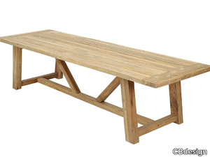 POLLUCE - Rectangular teak garden table _ CBdesign