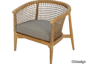 RIVIERA - Olefin fiber garden armchair with armrests _ CBdesign