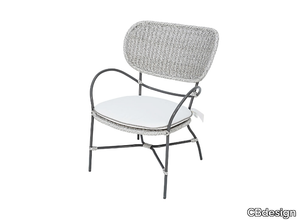 SERENA - Synthetic fibre garden chair with armrests _ CBdesign