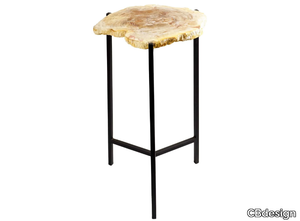 PETRIFIED - Wood and iron high side table _ CBdesign