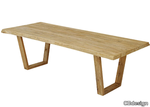 DAMON - Rectangular teak garden table _ CBdesign