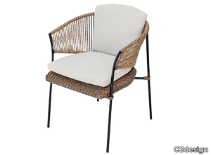 GABRIELLE - Fabric garden chair with armrests _ CBdesign