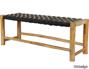 SAUVAGE - Teak and synthetic rope garden bench _ CBdesign