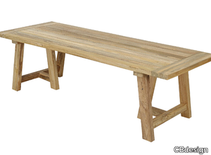 CASTOR - Rectangular teak garden table _ CBdesign