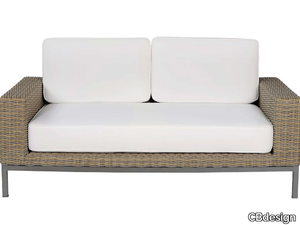 OPERA - 2 seater fabric garden sofa with removable cover _ CBdesign