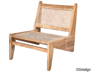 Z - Teak and rattan garden armchair _ CBdesign