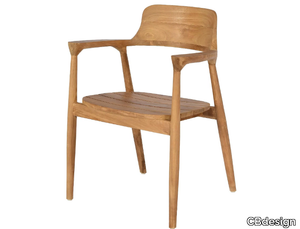 ODDE - Teak garden chair with armrests _ CBdesign