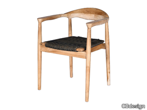 DORA - Teak garden chair with armrests _ CBdesign