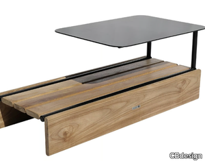 CASUAL MODULAR - Rectangular wooden coffee table with tray _ CBdesign