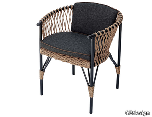 KARON - Synthetic fibre garden chair with armrests _ CBdesign