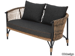 KARON - 2 seater synthetic fibre garden sofa _ CBdesign