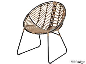 MOON - Sled base synthetic fibre garden chair _ CBdesign