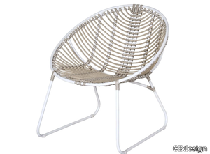 MOON - Sled base synthetic fibre easy chair _ CBdesign