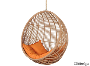 MOON - Synthetic fibre garden hanging chair _ CBdesign