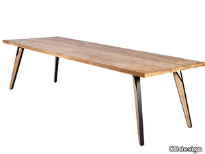 PRAIANO - Rectangular teak garden table _ CBdesign