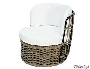 TROPEA - Olefin fiber garden armchair with removable cover _ CBdesign