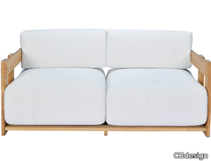 AXIS - 2 seater fabric garden sofa with removable cover _ CBdesign