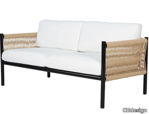 COOPER - 2 seater fabric garden sofa with removable cover _ CBdesign