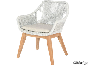 KRISTIN - Aluminium garden chair with armrests _ CBdesign