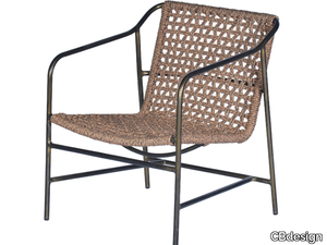 BREEZE - Aluminium garden armchair with armrests _ CBdesign