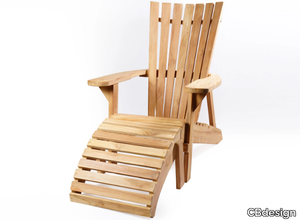 ADIRONDAK - Teak deck chair with armrests _ CBdesign