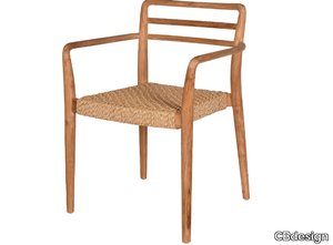 ALISEE - Teak garden chair with armrests _ CBdesign