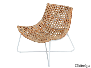 MONACO - Sled base synthetic fibre garden armchair _ CBdesign
