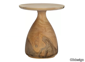 BATIK - Round solid wood garden side table _ CBdesign