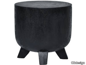 BREAKE - Low stool / round Suar wood garden side table _ CBdesign