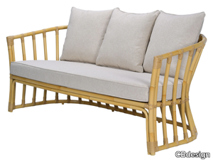 CANE-B - 2 seater fabric garden sofa _ CBdesign