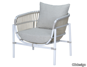 ELLISSE - Synthetic fibre garden armchair with armrests _ CBdesign