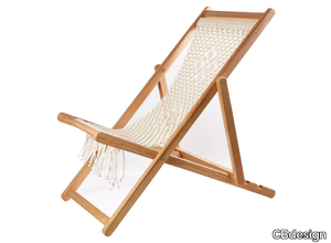 FES - Folding rope and teak deck chair _ CBdesign