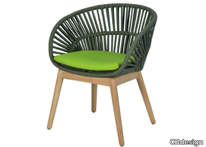 GEMMA - Synthetic fibre garden chair with integrated cushion _ CBdesign