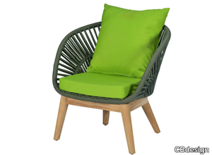 GEMMA - Synthetic fibre garden armchair with armrests _ CBdesign