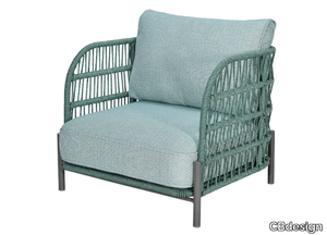 GINEVRA - Fabric garden armchair with armrests _ CBdesign