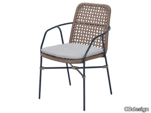 GRACE - Rope garden chair with armrests _ CBdesign