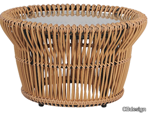 GRENADA XL - Round synthetic fibre garden side table _ CBdesign