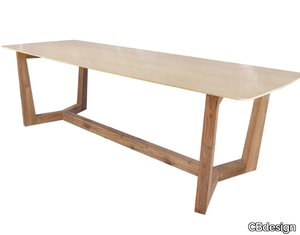 KAL - Rectangular travertine garden table _ CBdesign