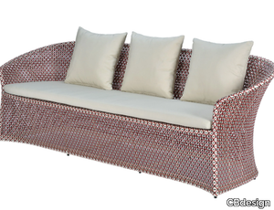 LEA - 3 seater synthetic fabric garden sofa _ CBdesign