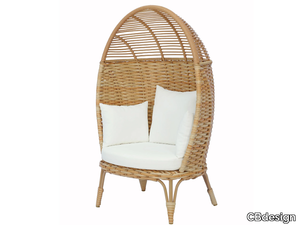 LONG BEACH - High-back synthetic fibre garden armchair _ CBdesign