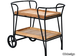 LODZ - Aluminium and teak garden trolley _ CBdesign