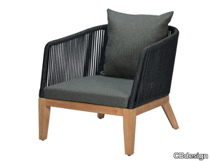 MANILA - Fabric garden armchair with armrests _ CBdesign